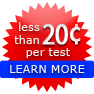 less than 20 cts per test